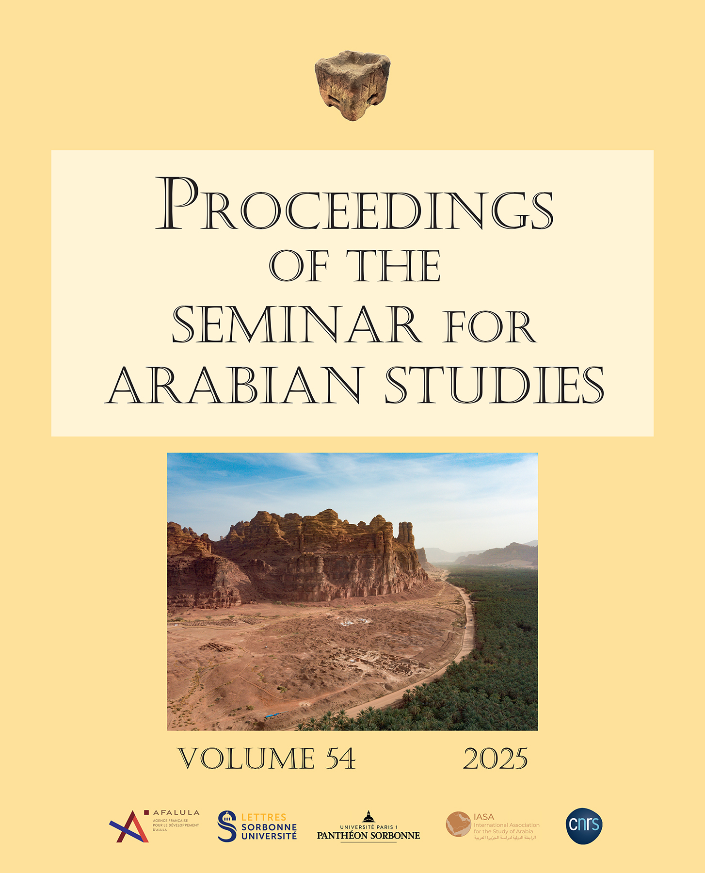 					View Vol. 54 (2025): Papers from the fifty-seventh meeting of the Seminar for Arabian Studies held at the Institut national d’histoire de l’art, Paris, 27–29 June 2024
				